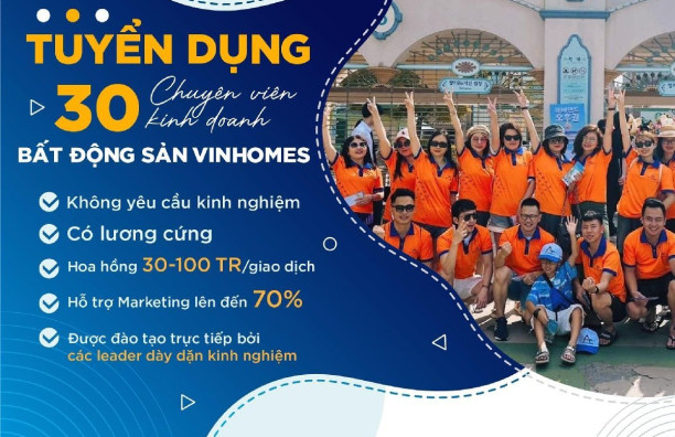 ClickHomes Tuyển dụng nhân viên kinh doanh và trưởng phòng kinh doanh bất động sản trên toàn quốc