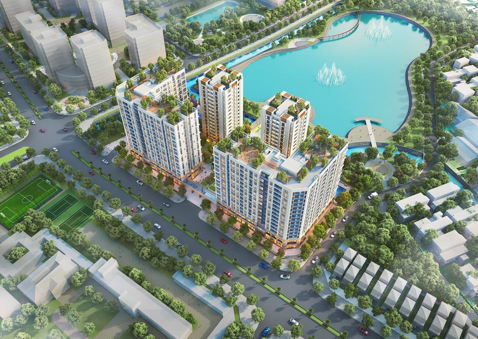 Khu đô thị và các tòa nhà chung cư tại quận Long Biên, Hà Nội