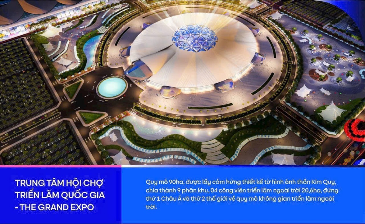 Phối cảnh Trung tâm Hội chợ Triển lãm Quốc gia tại Vinhomes Global Gate Cổ Loa